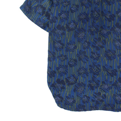 Mens Silk Patterned Shirt Short Sleeve Relaxed