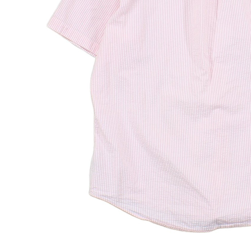 Mens Striped Shirt Custom Fit Short Sleeve