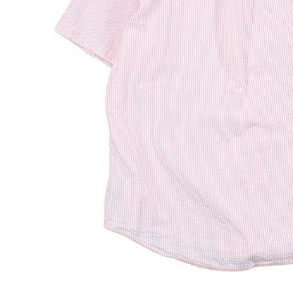 Mens Striped Shirt Custom Fit Short Sleeve
