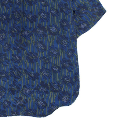 Mens Silk Patterned Shirt Short Sleeve Relaxed