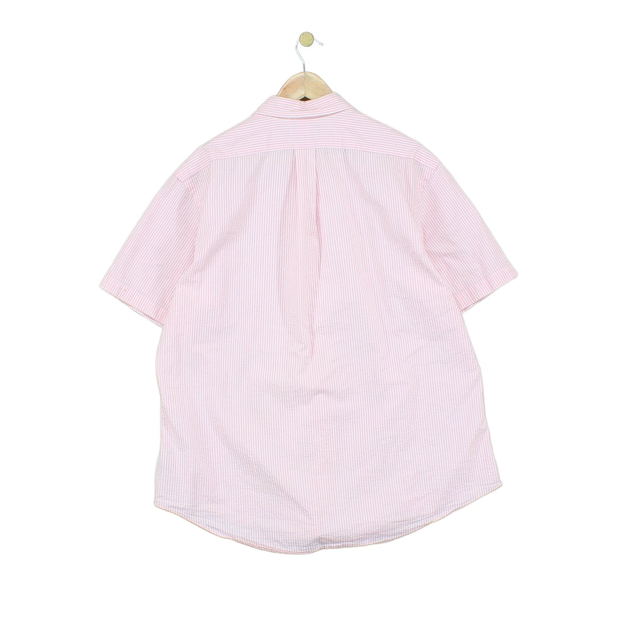 Mens Striped Shirt Custom Fit Short Sleeve