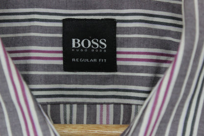 Mens Striped Shirt Made In Italy Button Up