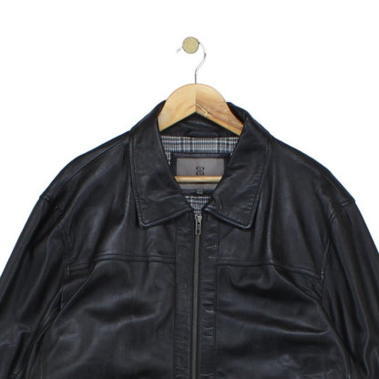 Mens Leather Jacket Outerwear Full Zip
