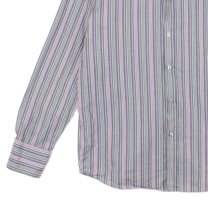 Mens Striped Shirt Made In Italy Button Up