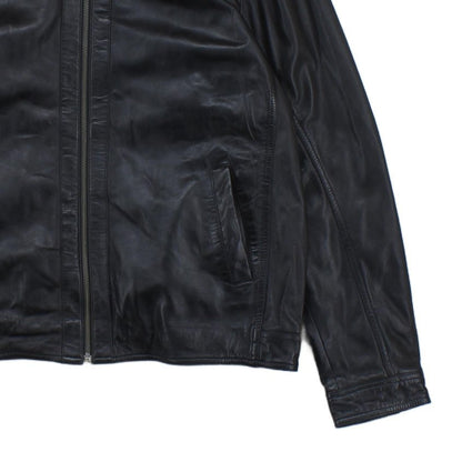 Mens Leather Jacket Outerwear Full Zip