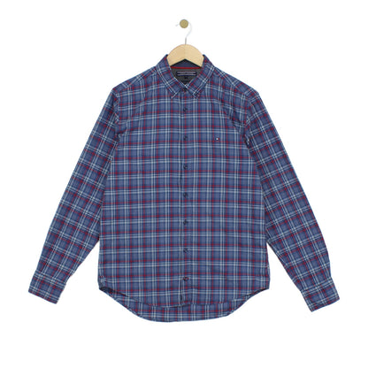 Mens Plaid Shirt Long Sleeve Button Up