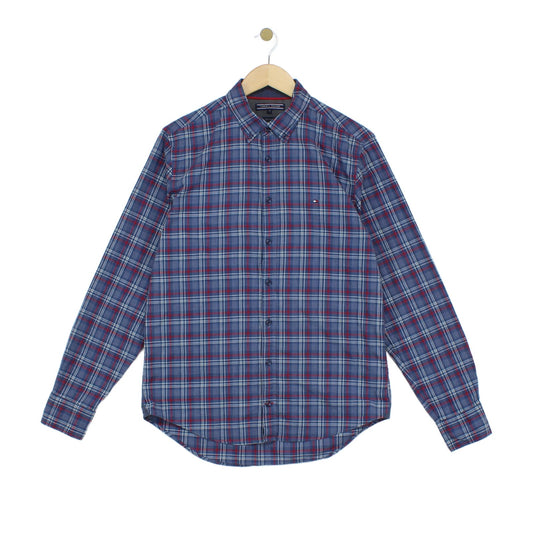 Mens Plaid Shirt Long Sleeve Button Up