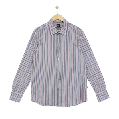 Mens Striped Shirt Made In Italy Button Up