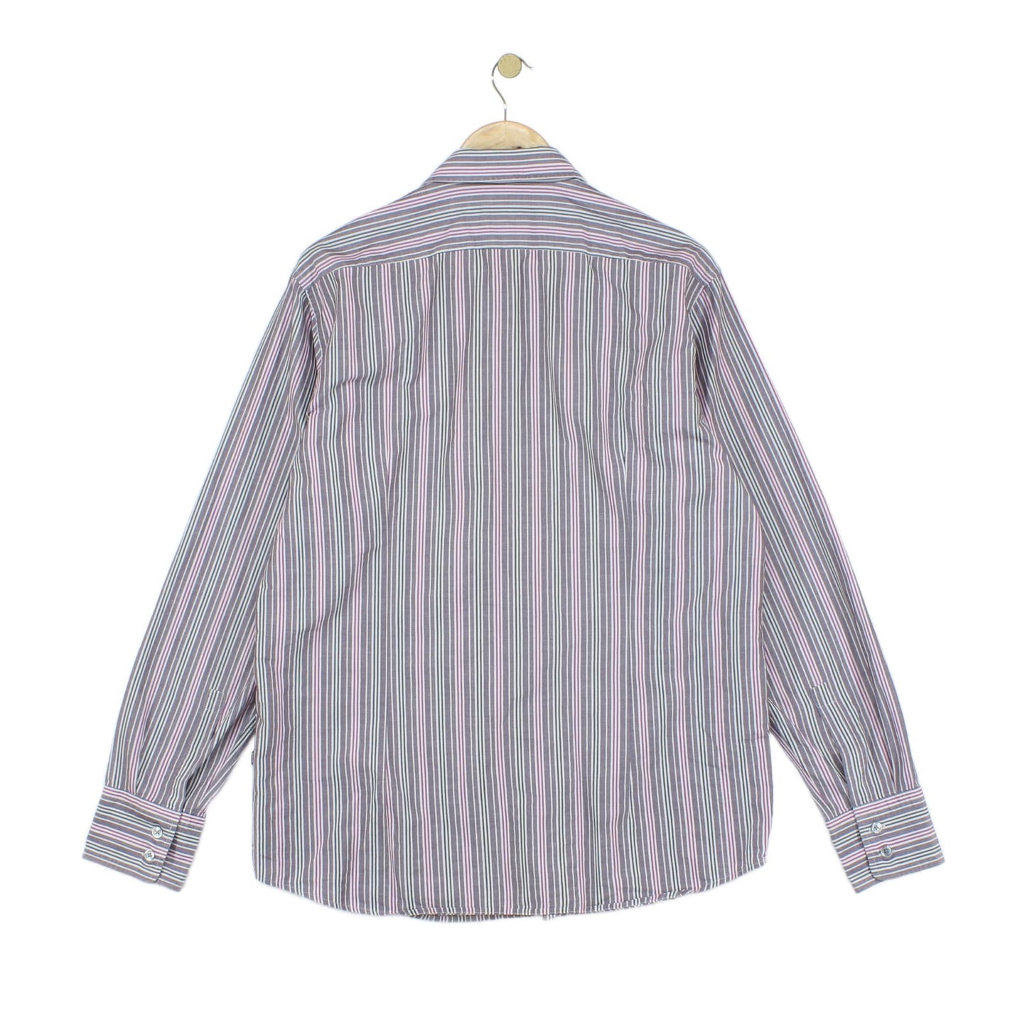 Mens Striped Shirt Made In Italy Button Up