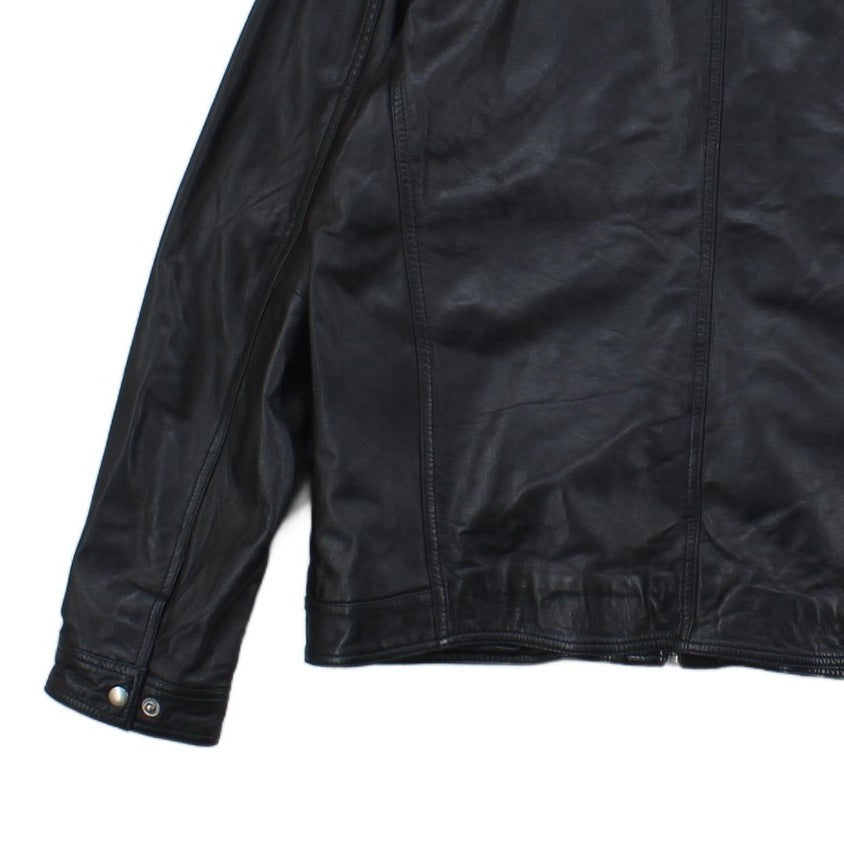 Mens Leather Jacket Outerwear Full Zip