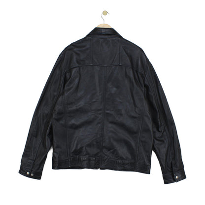 Mens Leather Jacket Outerwear Full Zip