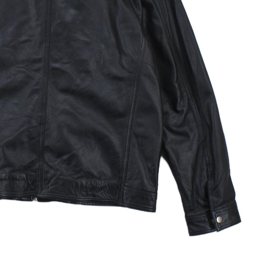 Mens Leather Jacket Outerwear Full Zip