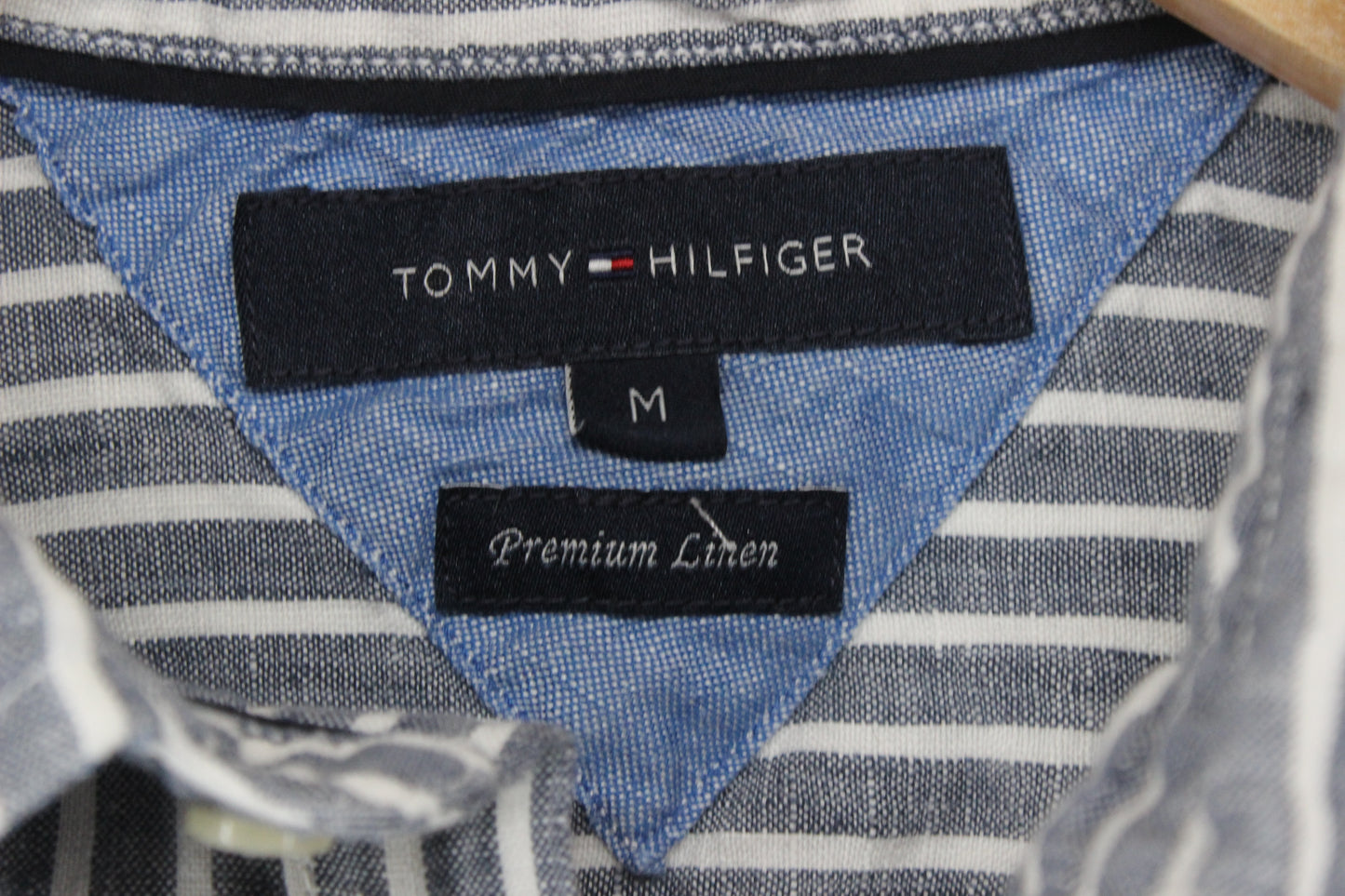 Mens Linen Striped Shirt Button Up