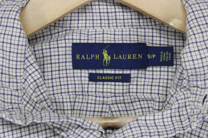 Mens Check Shirt Classic Fit Button Up