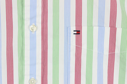 Mens Striped Shirt Short Sleeve Casual