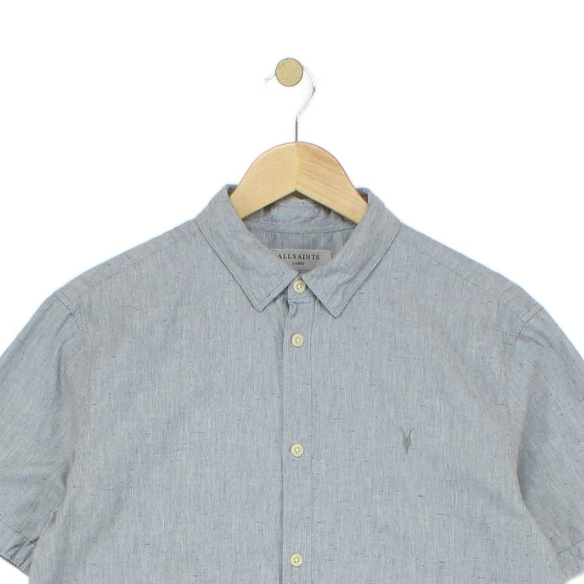Mens Shirt Short Sleeve Button Up