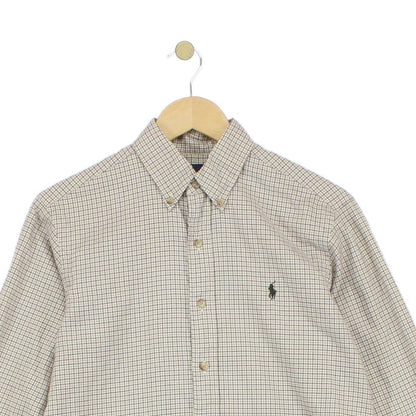 Mens Check Shirt Classic Fit Button Up