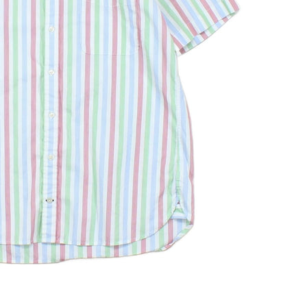 Mens Striped Shirt Short Sleeve Casual