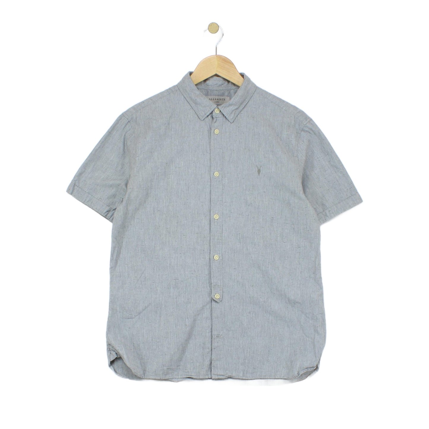 Mens Shirt Short Sleeve Button Up