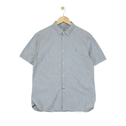 Mens Shirt Short Sleeve Button Up