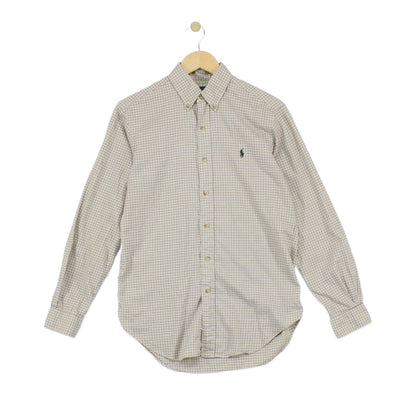 Mens Check Shirt Classic Fit Button Up