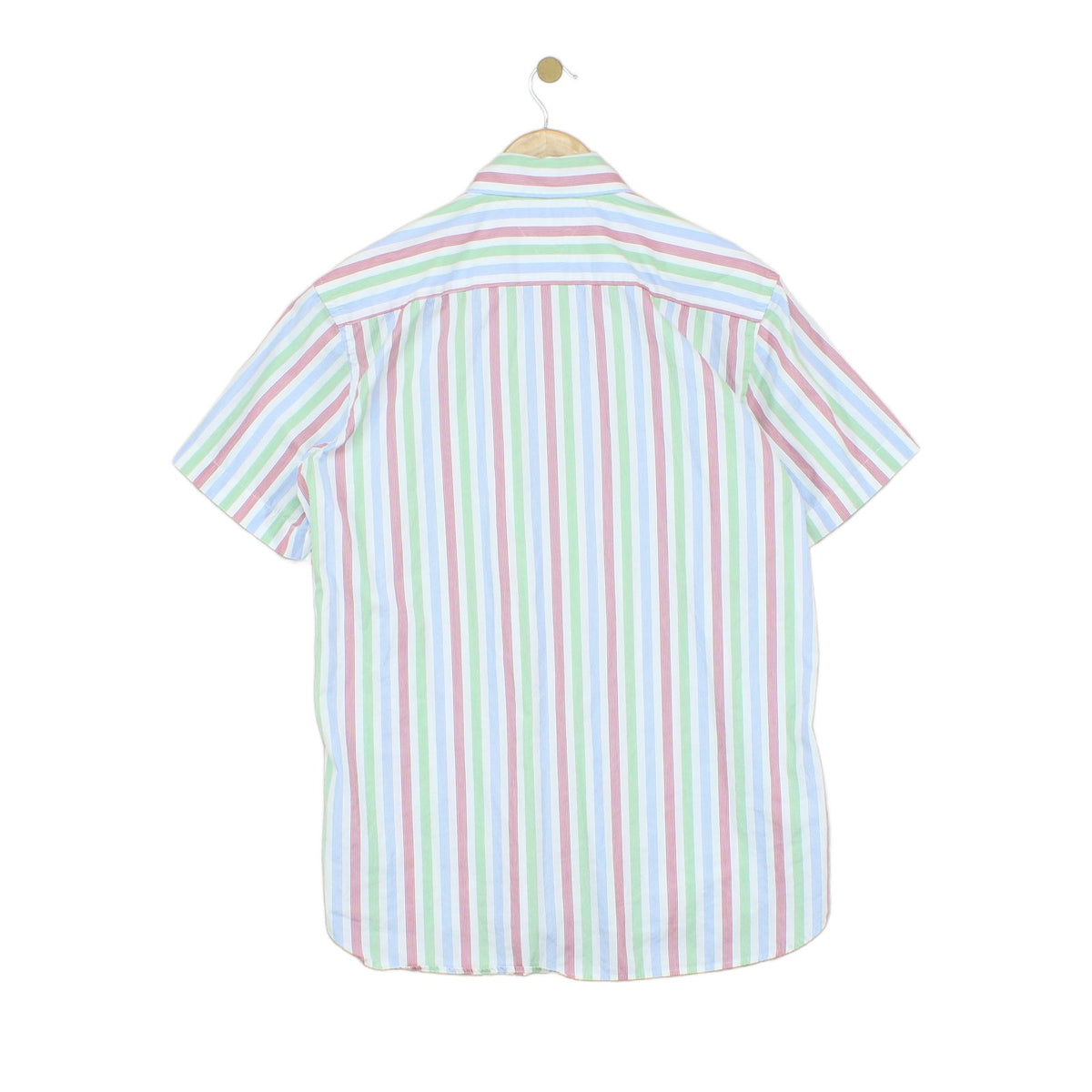 Mens Striped Shirt Short Sleeve Casual
