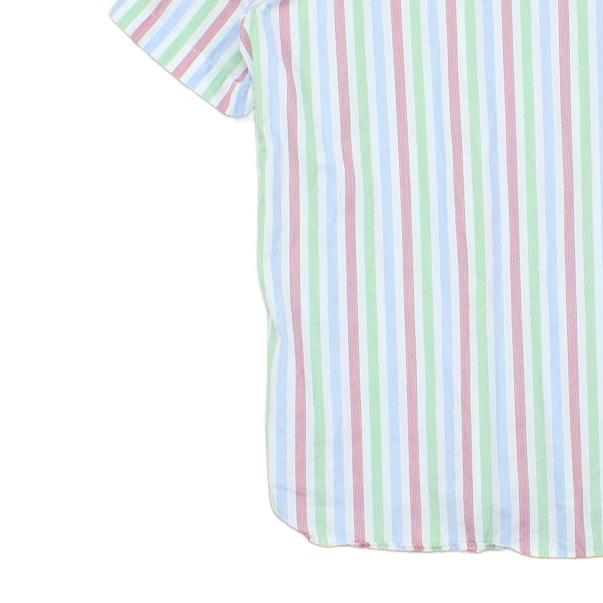 Mens Striped Shirt Short Sleeve Casual