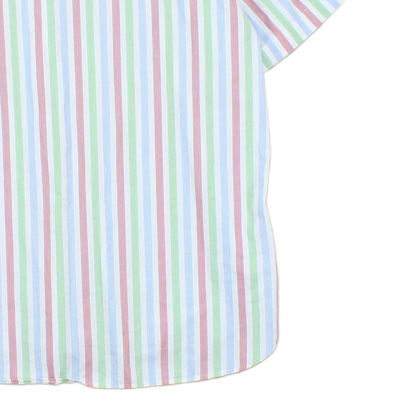 Mens Striped Shirt Short Sleeve Casual