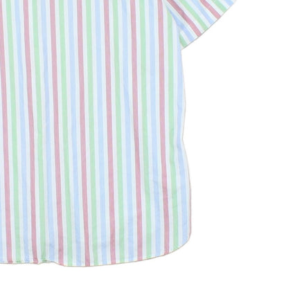 Mens Striped Shirt Short Sleeve Casual