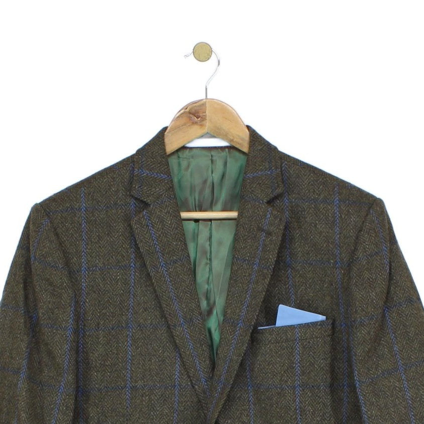 Mens Tweed Blazer Short Wool