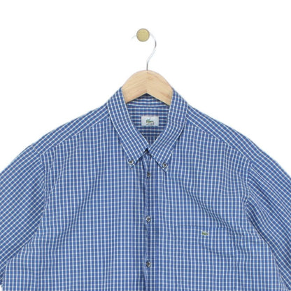 Mens Shirt  Check Short Sleeve Button Up