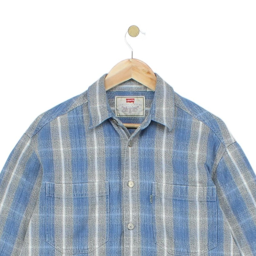 Mens Plaid Shirt Long Sleeve Button Up