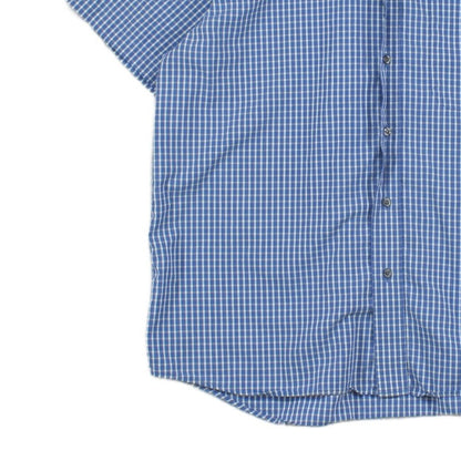 Mens Shirt  Check Short Sleeve Button Up