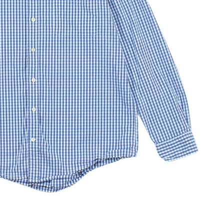 Mens Check Shirt Stretch Long Sleeve Button Up