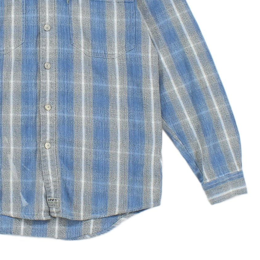 Mens Plaid Shirt Long Sleeve Button Up