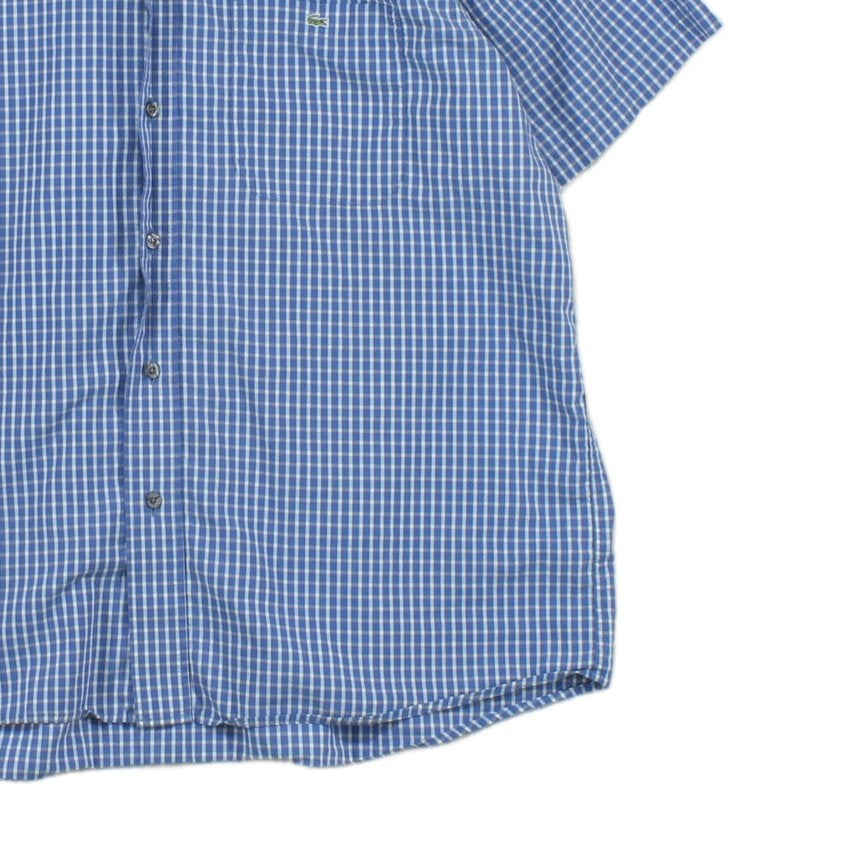 Mens Shirt  Check Short Sleeve Button Up