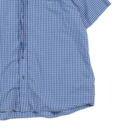 Mens Shirt  Check Short Sleeve Button Up