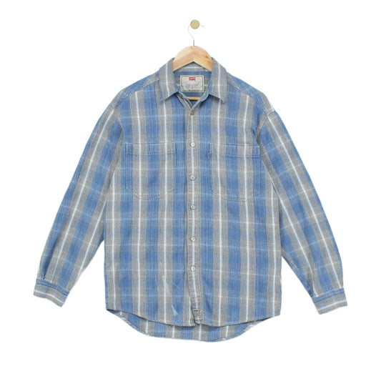 Mens Plaid Shirt Long Sleeve Button Up