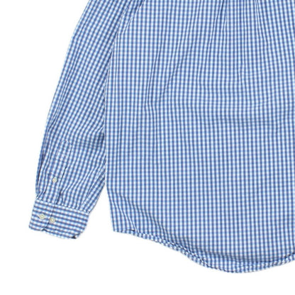 Mens Check Shirt Stretch Long Sleeve Button Up