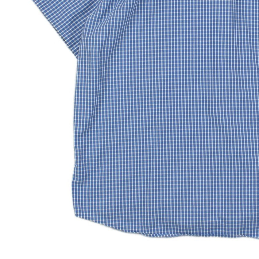 Mens Shirt  Check Short Sleeve Button Up