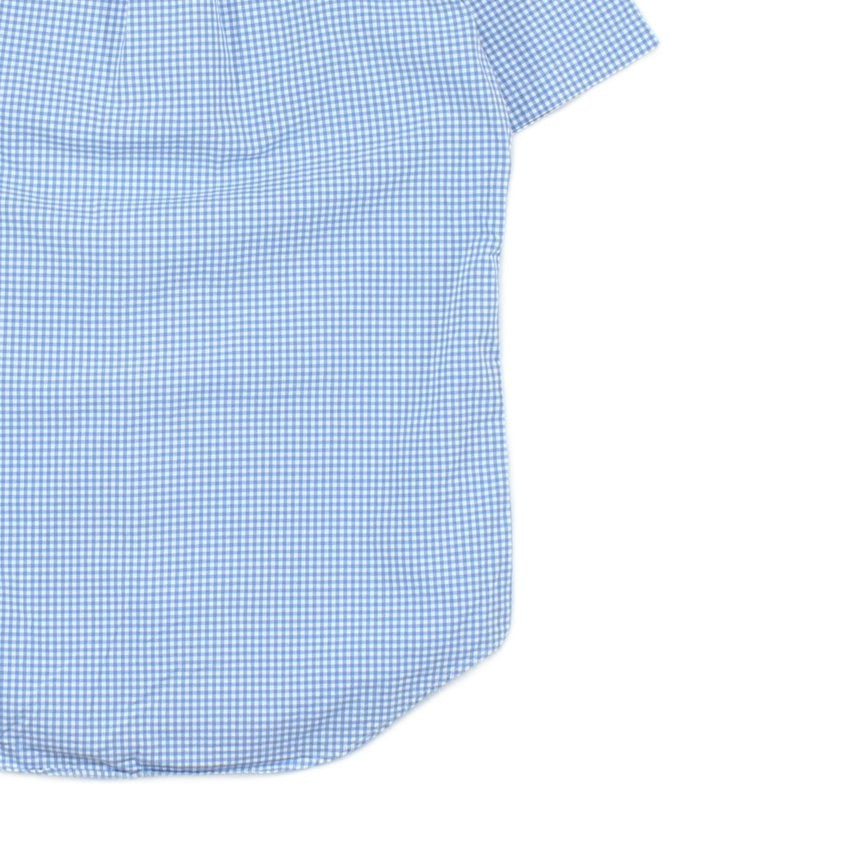 Mens Check Shirt Short Sleeve Button Up