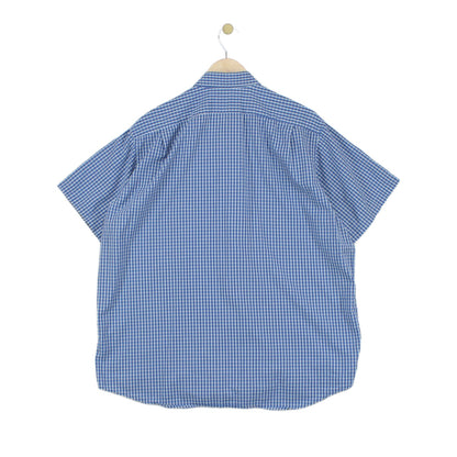 Mens Shirt  Check Short Sleeve Button Up