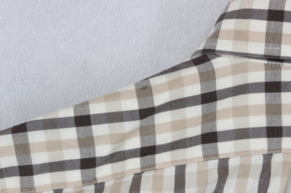 Mens Plaid Shirt  Button Down Short Sleeve