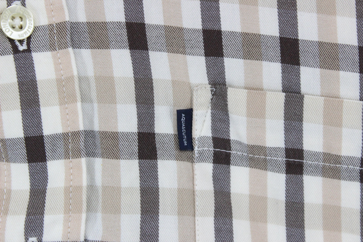 Mens Plaid Shirt  Button Down Short Sleeve