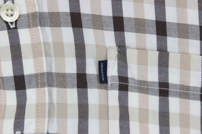 Mens Plaid Shirt  Button Down Short Sleeve