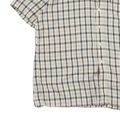 Mens Plaid Shirt  Button Down Short Sleeve