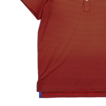 Mens Striped Polo Shirt Stretch Short Sleeve Golf