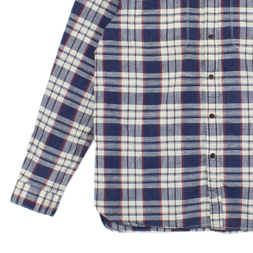 Mens Check Shirt Button Up Long Sleeve