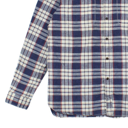 Mens Check Shirt Button Up Long Sleeve