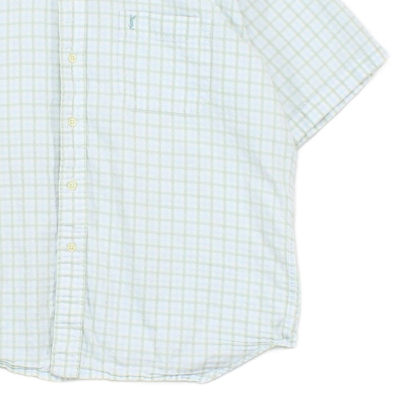 Mens Check Shirt Boxy Fit Short Sleeve